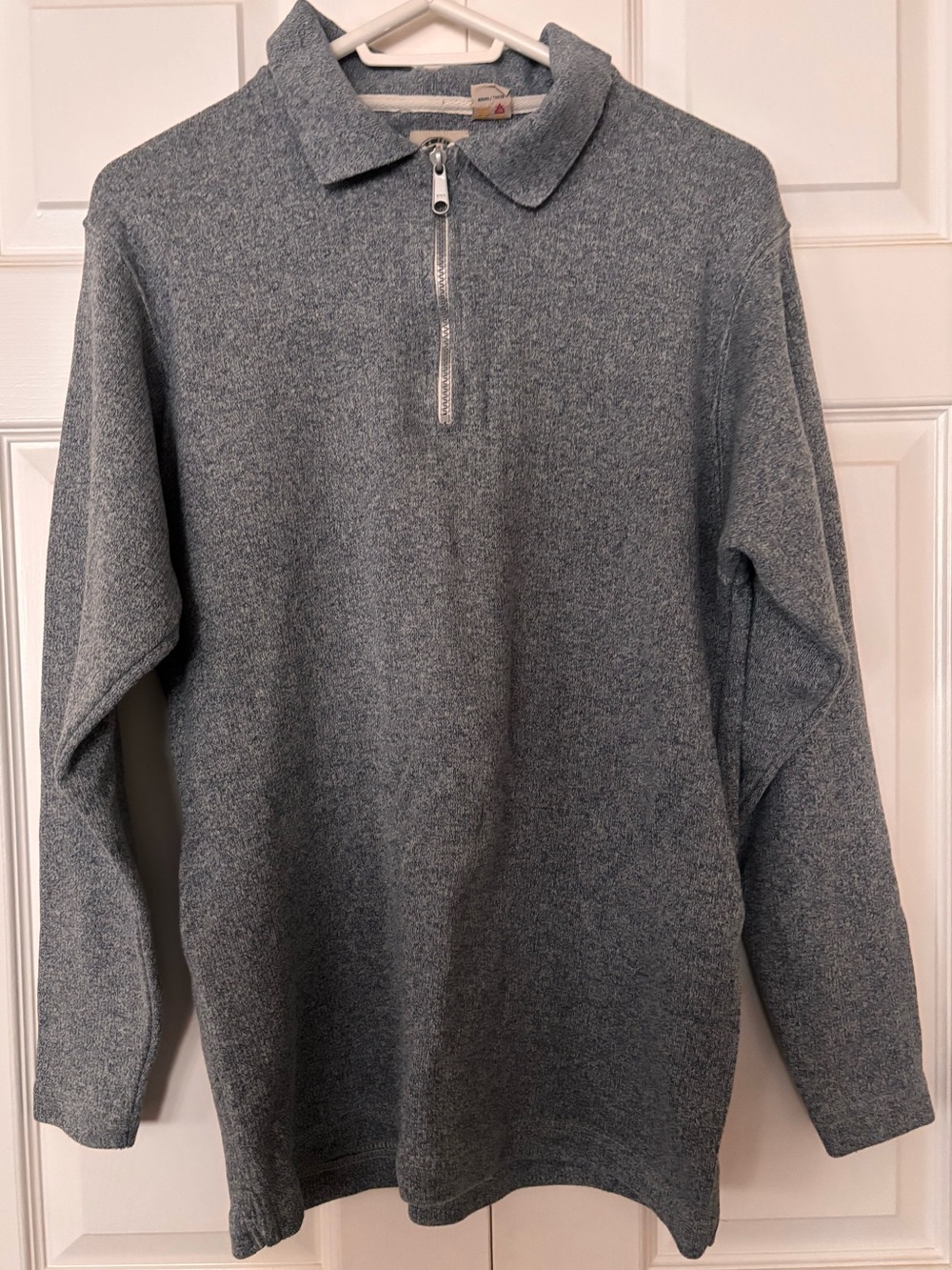 Vintage Grey Quarter Zip Polo Sweater Size M